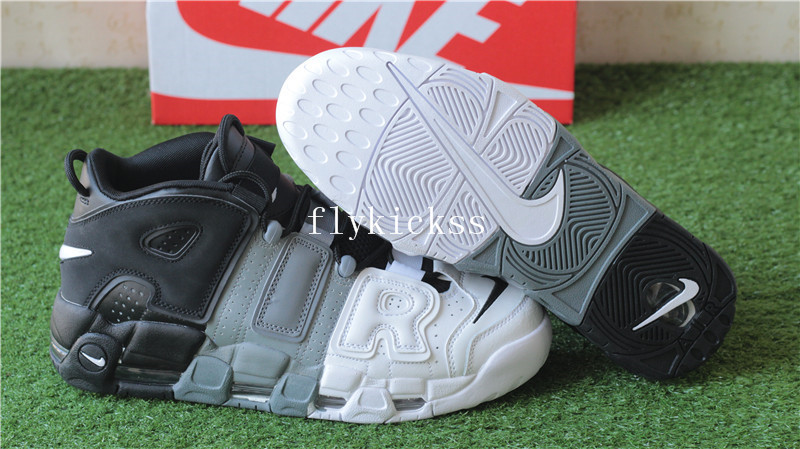 Nike Air More Uptempo Tri Color Black Grey White